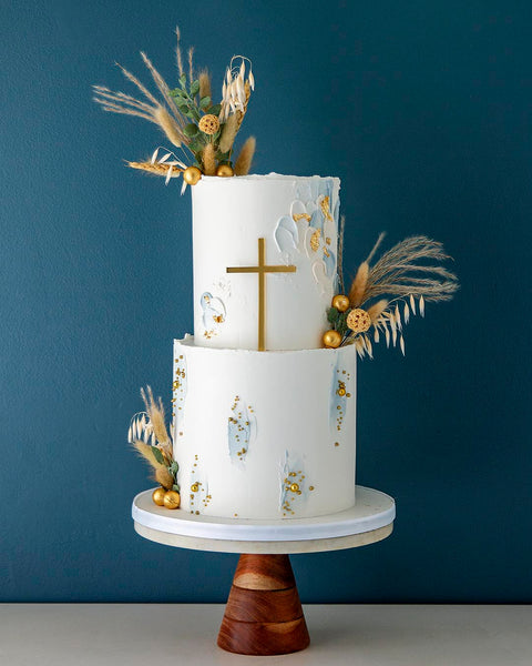 Christening Boy Cake - 2214 – Cakes and Memories Bakeshop