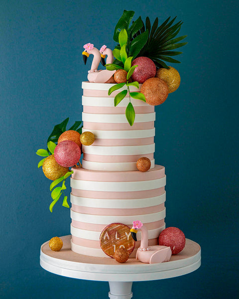 Flamingo Fun Cheese Dome – Golden Hill Studio