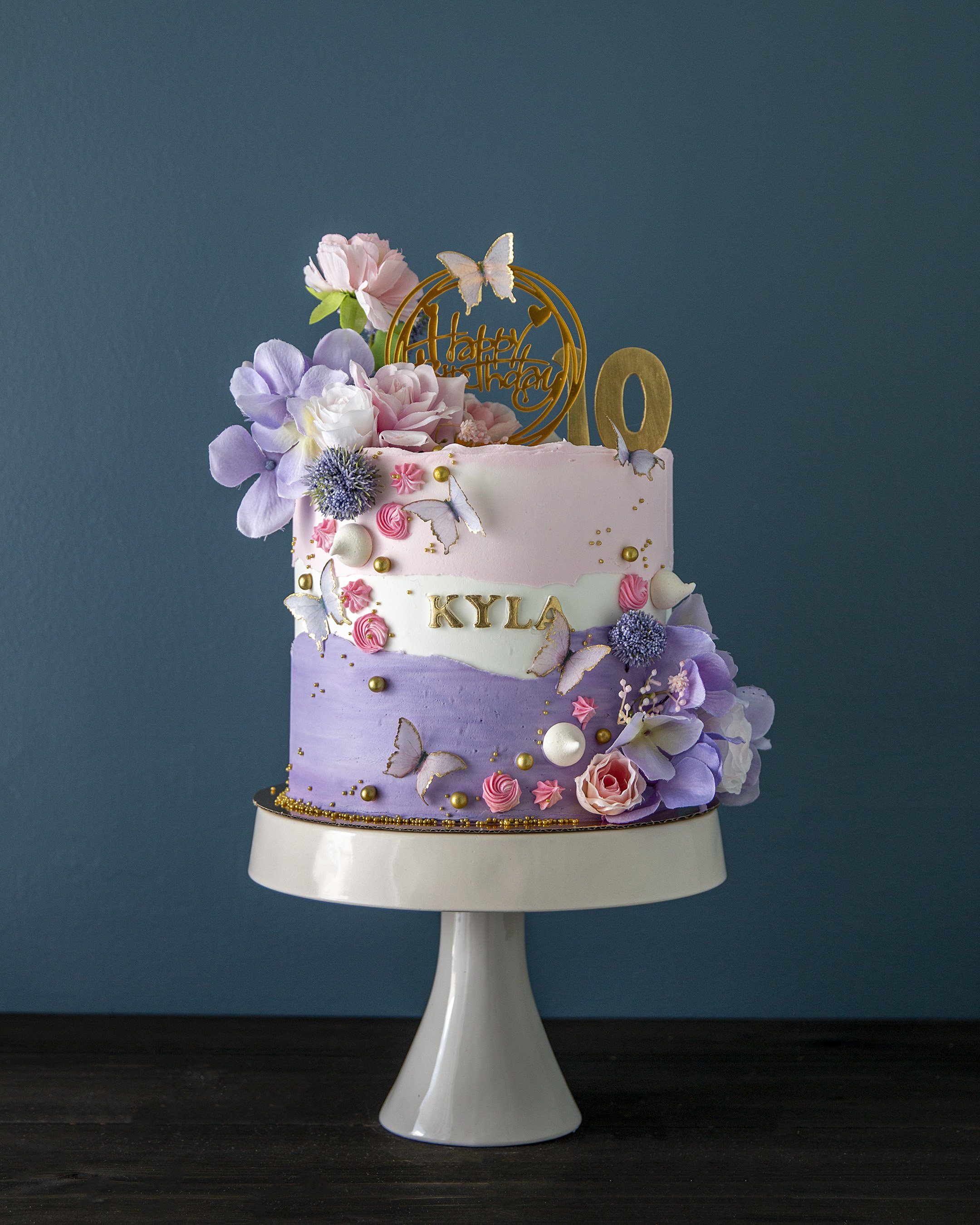 Butter Cream Flower Cake (Blossoming Style) – Little Flower Company Cake  Design